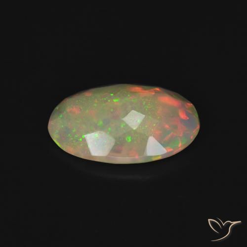 Ópalo Multicolor natural de 1.73 ct, Ovalada, Transparente