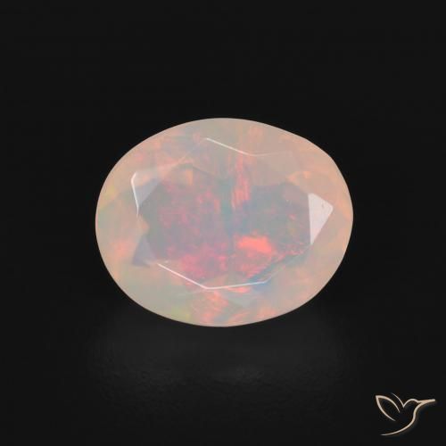 1.20ct Natural Multicolor Ópalo, Ovalada, Transparente
