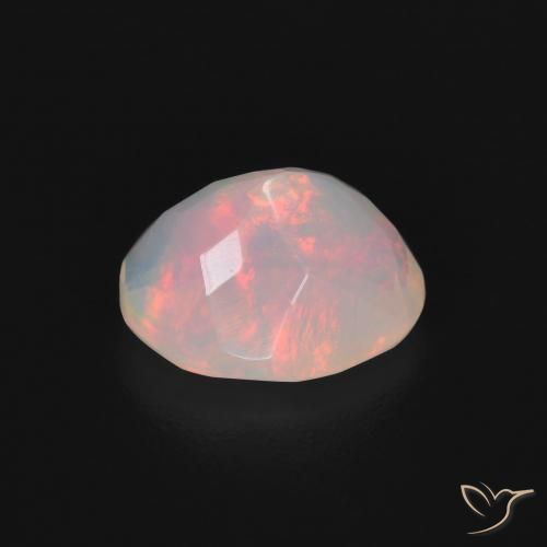 Ópalo Multicolor natural de 1.20 ct, Ovalada, Transparente