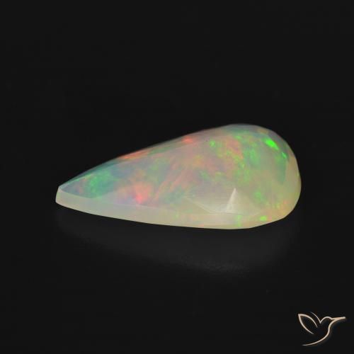 Ópalo Multicolor natural de 2.50 ct, En forma de pera, Transparente