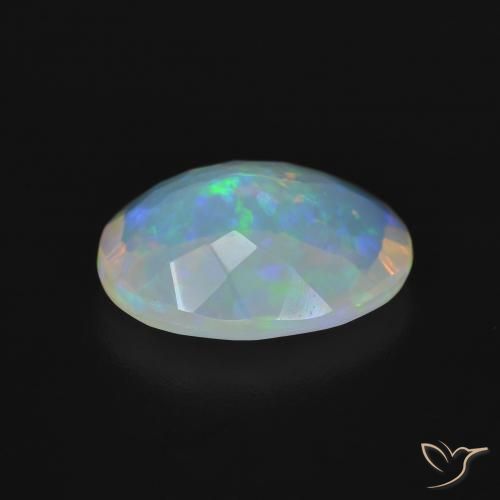 Ópalo Multicolor natural de 2.76 ct, Ovalada, Transparente