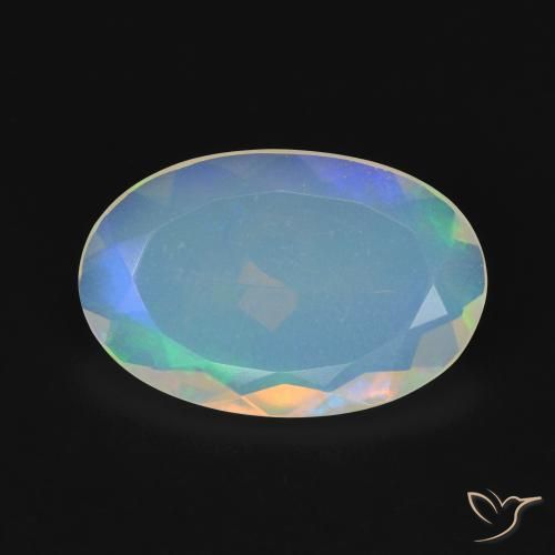 3.40ct Natural Multicolor Ópalo, Ovalada, Transparente
