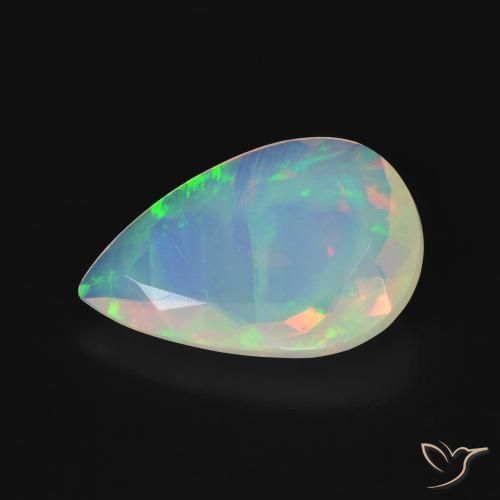 Ópalo Multicolor natural de 2.54 ct, En forma de pera, Transparente