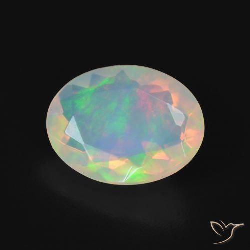 1.87ct Natural Multicolor Ópalo, Ovalada, Transparente