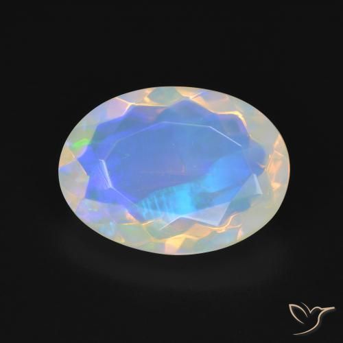 4.41ct Natural Multicolor Ópalo, Ovalada, Transparente