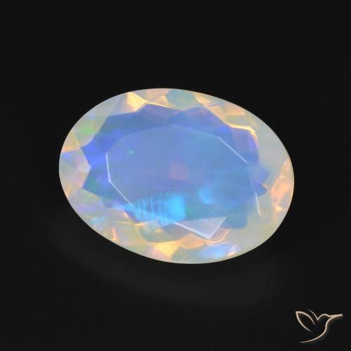Ópalo Multicolor natural de 4.41 ct, Ovalada, Transparente