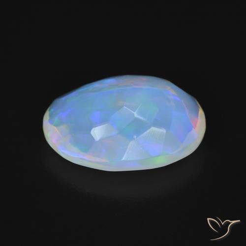 Ópalo Multicolor natural de 4.41 ct, Ovalada, Transparente