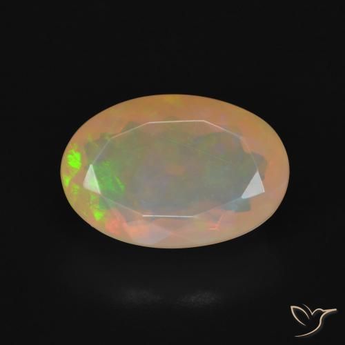 3.78ct Natural Multicolor Ópalo, Ovalada, Transparente