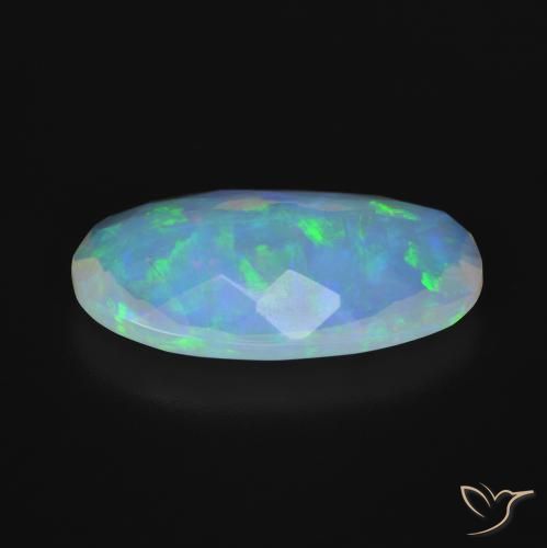 Ópalo Multicolor natural de 5.88 ct, Ovalada, Transparente