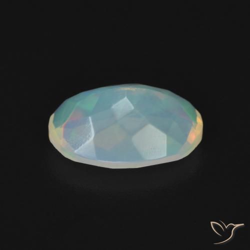 Ópalo Multicolor natural de 1.21 ct, Ovalada, Transparente