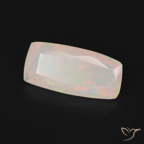 Ópalo Multicolor natural de 1.25 ct, Forma Cojín, Transparente