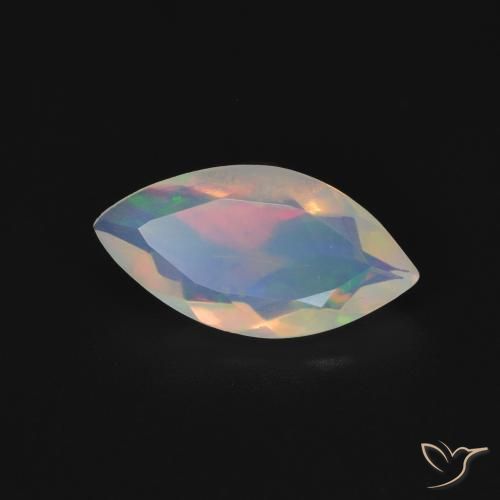 Ópalo Multicolor natural de 1.31 ct, Marquesa, Transparente