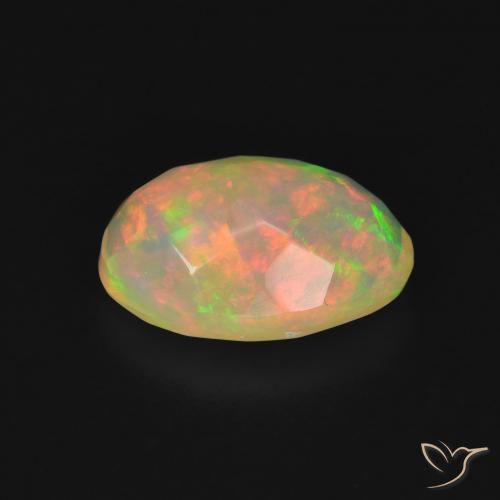 Ópalo Multicolor natural de 1.75 ct, Ovalada, Transparente