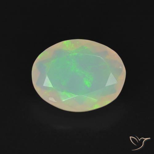 1.10ct Natural Multicolor Ópalo, Ovalada, Transparente