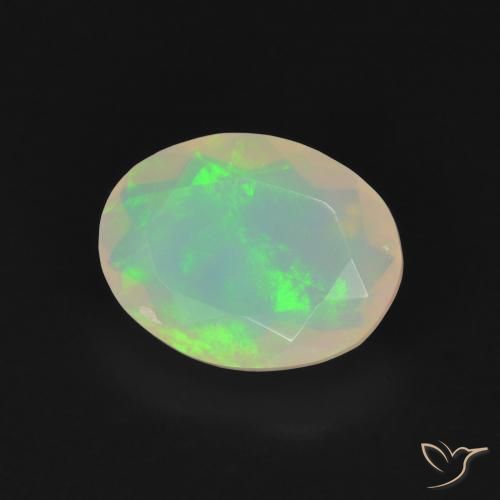 Ópalo Multicolor natural de 1.10 ct, Ovalada, Transparente