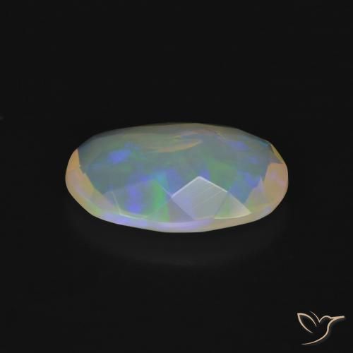Ópalo Multicolor natural de 2.05 ct, Ovalada, Transparente