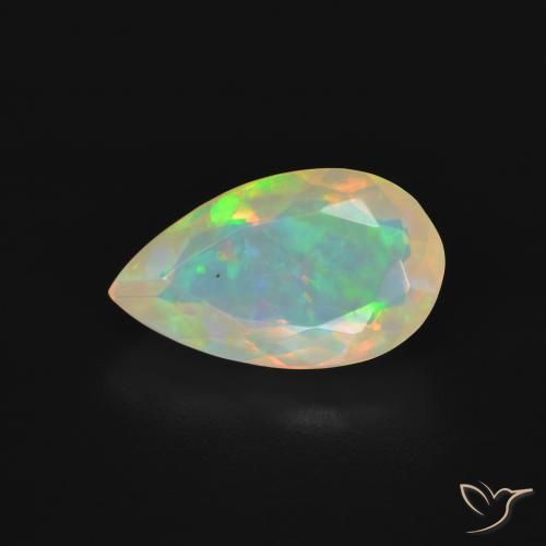 2.35ct Natural Multicolor Ópalo, En forma de pera, Transparente