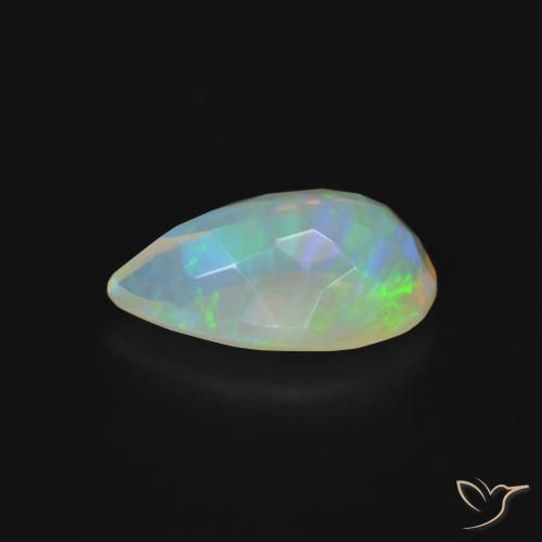 Ópalo Multicolor natural de 2.35 ct, En forma de pera, Transparente
