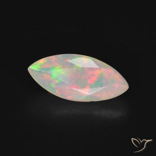 Ópalo Multicolor natural de 0.71 ct, Marquesa, Transparente