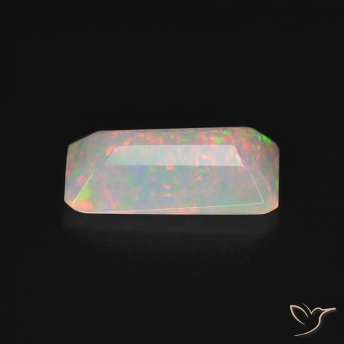 Ópalo Multicolor natural de 1.46 ct, Corte Octágono / Esmeralda, Transparente