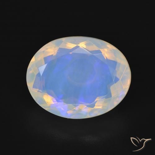 4.17ct Natural Multicolor Ópalo, Ovalada, Transparente