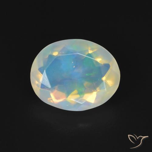 1.08ct Natural Multicolor Ópalo, Ovalada, Transparente
