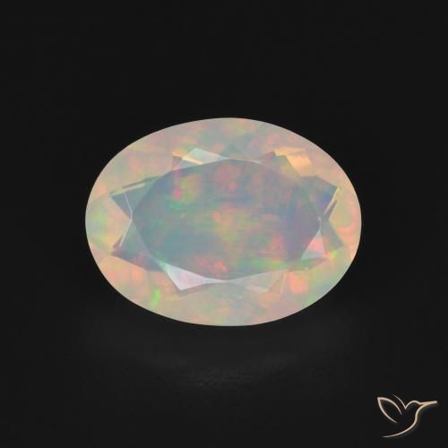 1.51ct Natural Multicolor Ópalo, Ovalada, Transparente