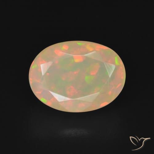 2.18ct Natural Multicolor Ópalo, Ovalada, Transparente