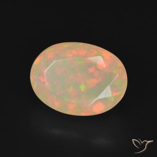 Ópalo Multicolor natural de 2.18 ct, Ovalada, Transparente