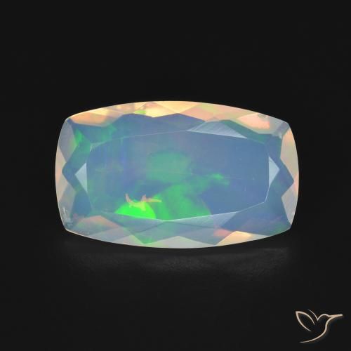 2.67ct Natural Multicolor Ópalo, Forma Cojín, Transparente