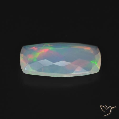 Ópalo Multicolor natural de 2.67 ct, Forma Cojín, Transparente