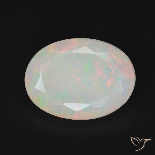 5.28ct Natural Multicolor Ópalo, Ovalada, Opaco