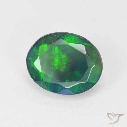 Ópalo Multicolor natural de 1.18 ct, Ovalada, Opaco