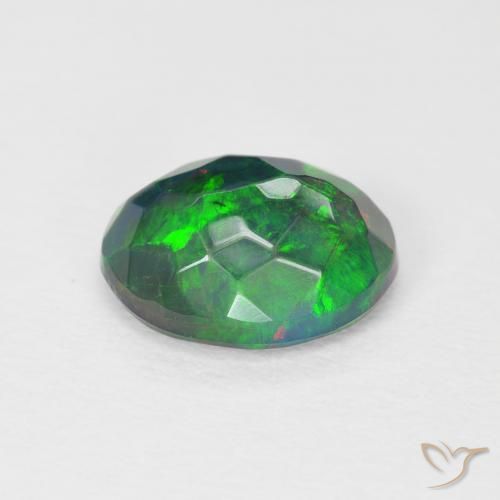 Ópalo Multicolor natural de 1.18 ct, Ovalada, Opaco