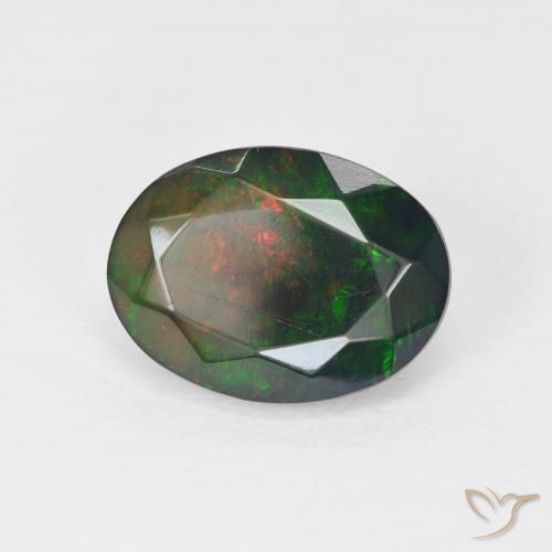 Ópalo Multicolor natural de 1.71 ct, Ovalada, Opaco