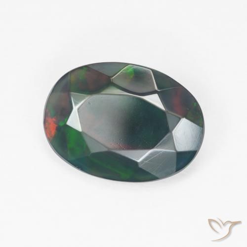 Ópalo Multicolor natural de 1.93 ct, Ovalada, Opaco