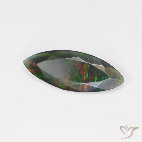 Ópalo Multicolor natural de 1.01 ct, Marquesa, Transparente