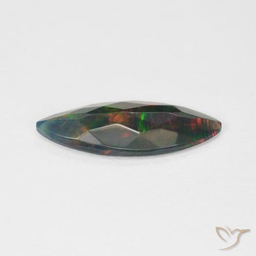 Ópalo Multicolor natural de 1.01 ct, Marquesa, Transparente