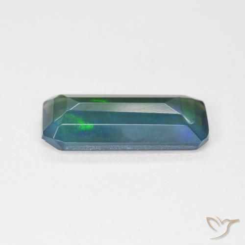 Ópalo Multicolor natural de 2.36 ct, Corte Octágono / Esmeralda, Transparente