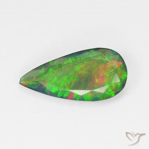 1.78ct Natural Multicolor Ópalo, En forma de pera, Transparente
