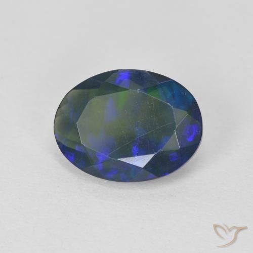 Ópalo Multicolor natural de 1.35 ct, Ovalada, Transparente