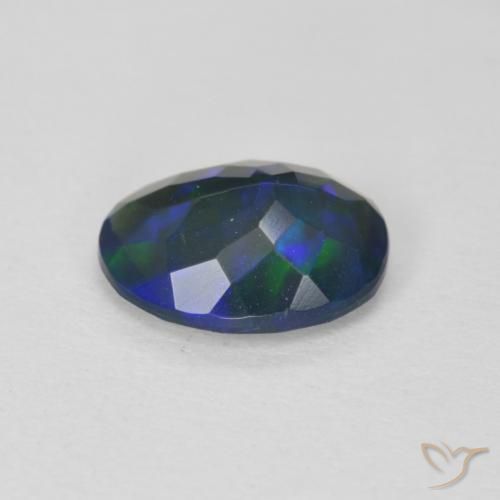 Ópalo Multicolor natural de 1.35 ct, Ovalada, Transparente