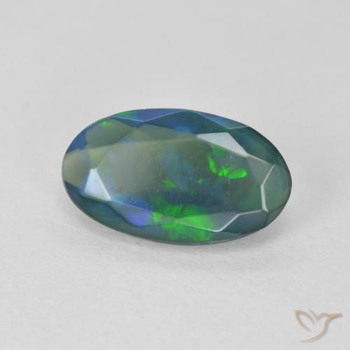 Ópalo Multicolor natural de 1.12 ct, Ovalada, Transparente