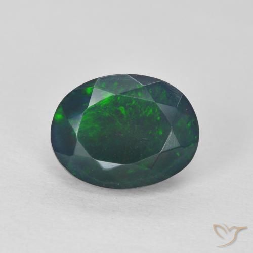 1.37ct Natural Multicolor Ópalo, Ovalada, Translúcido