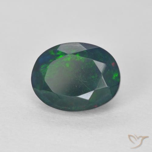 Ópalo Multicolor natural de 1.37 ct, Ovalada, Translúcido