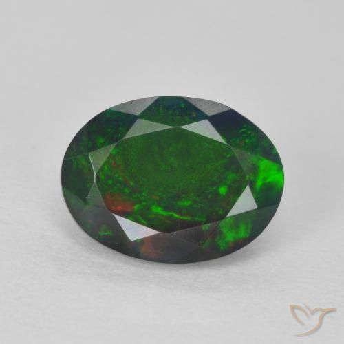 1.70ct Natural Multicolor Ópalo, Ovalada, Translúcido