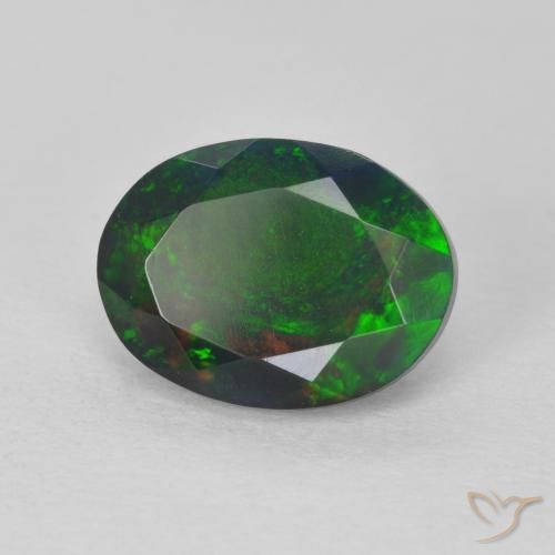 Ópalo Multicolor natural de 1.70 ct, Ovalada, Translúcido