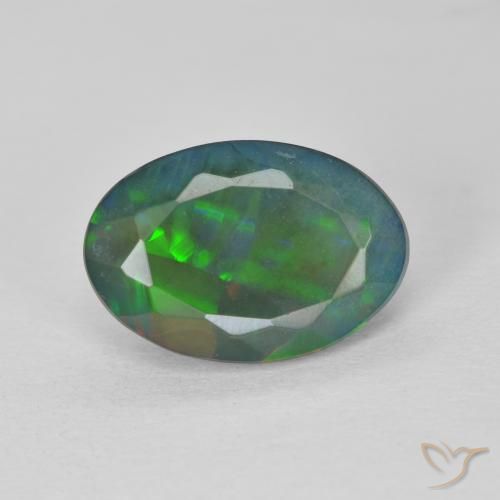 2.05ct Natural Multicolor Ópalo, Ovalada, Translúcido