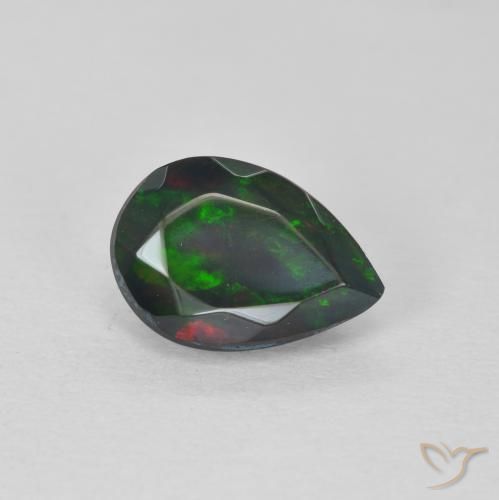 Ópalo Multicolor natural de 0.95 ct, En forma de pera, Translúcido