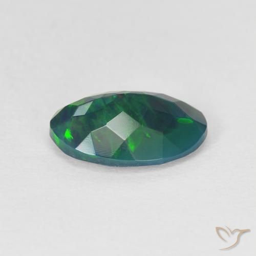 Ópalo Multicolor natural de 1.09 ct, Ovalada, Transparente